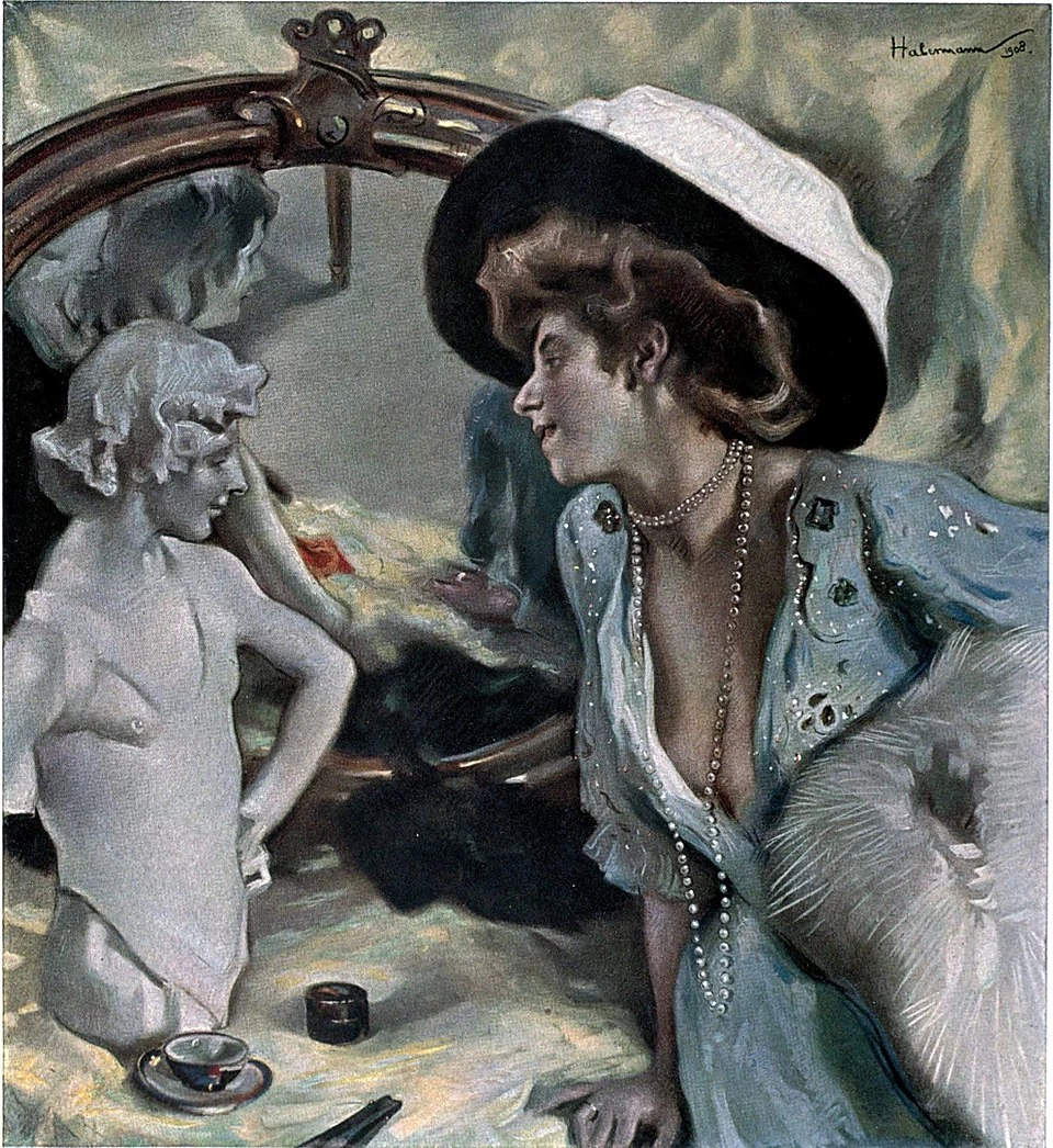 Hugo von Habermann - Ritratto di una donna